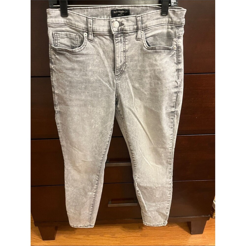 Banana Republic Light Gray Washed Ankle Jeans